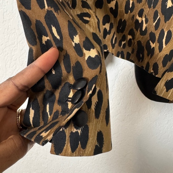 DSQUARED2 Leopard Print Calf Leather Trim Blazer - Picture 11 of 13